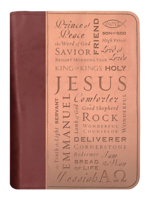 Duo-Tone Names of Jesus Brown/Tan Med Book and Bible Cover, Other merchandise Book