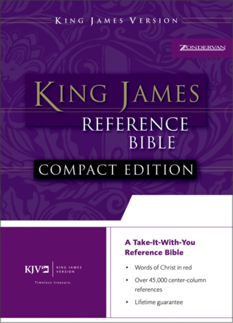 KJV, Reference Bible, Compact, Imitation Leather, Black, Red Letter Edition, Leather / fine binding Book