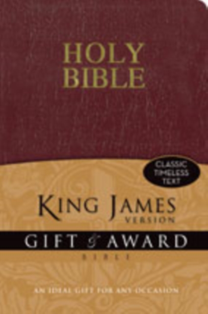 KJV, Gift and Award Bible, Imitation Leather, Burgundy, Red Letter Edition, Leather / fine binding Book