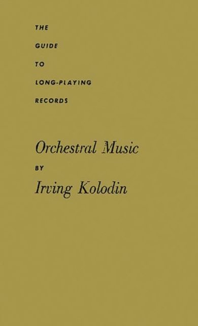 Orchestral Music, Hardback Book
