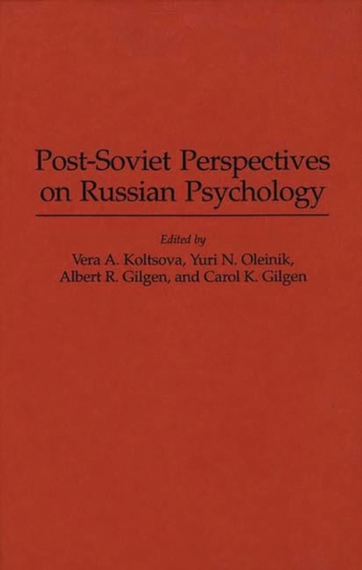 Post-Soviet Perspectives on Russian Psychology, Hardback Book