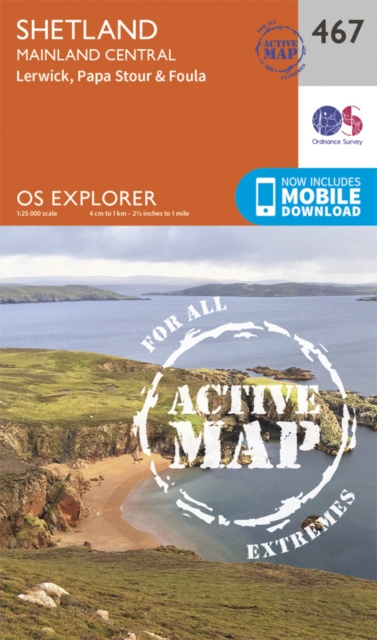 Shetland - Mainland Central, Sheet map, folded Book