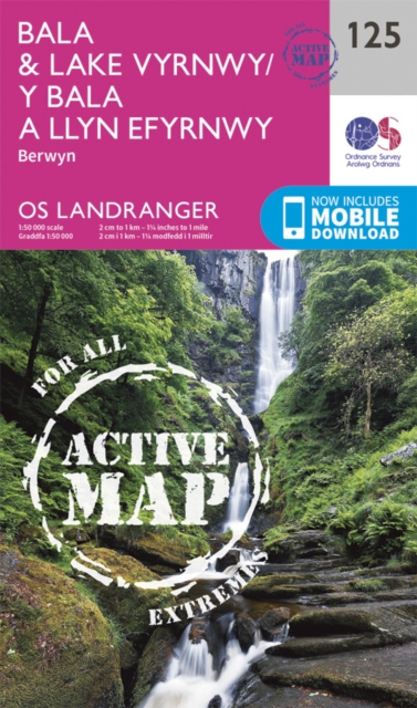 Bala & Lake Vyrnwy, Berwyn, Sheet map, folded Book