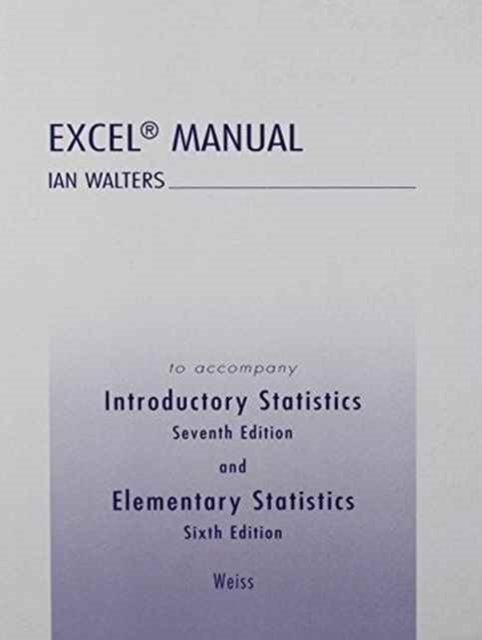 Excel Manual for Elementary Statistics, Paperback Book