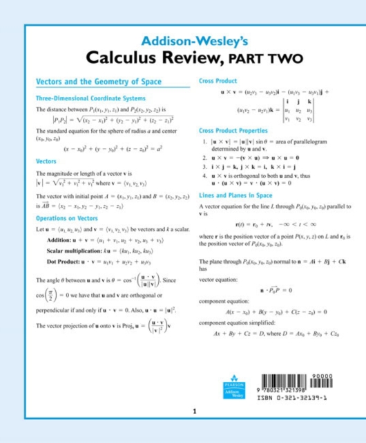 Addison-Wesley's Calculus Review, Paperback Book