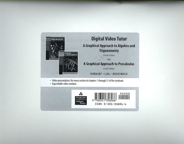 A Digital Video Tutor for Graphical Approach to Algebra and Trigonometry, CD-ROM Book
