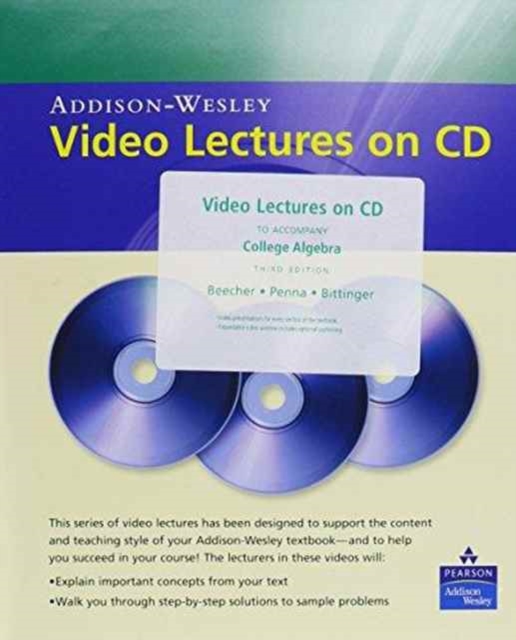 Video Lectures on CD with Optional Captioning for College Algebra : Video Lectures on CD with Optional Captioning for College Algebra Video Lectures on CD with Optional Captioning, CD-ROM Book