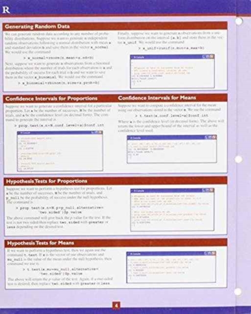 R Study Card for Statistics, Undefined Book