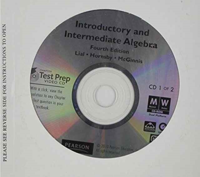 Chapter Test Prep for Introductory and Intermediate Algebra, CD-ROM Book