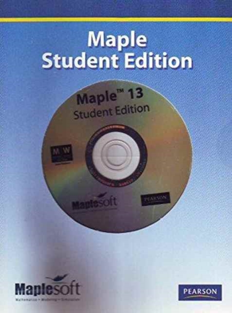 Maple 13 Student Edition CD, CD-ROM Book