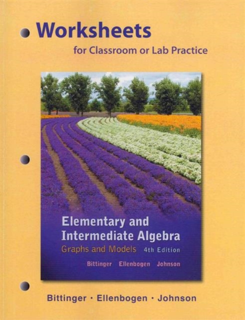 Worksheets for Classroom or Lab Practice for Elementary and Intermediate Algebra : Graphs and Models, Paperback / softback Book