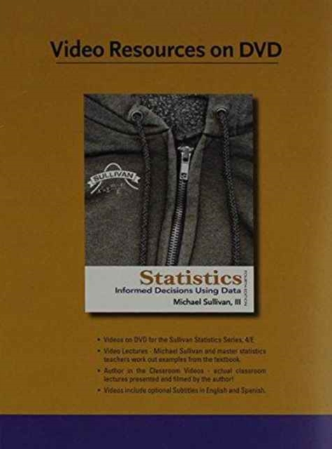 Videos on DVD for the Sullivan Statistics Series, DVD-ROM Book