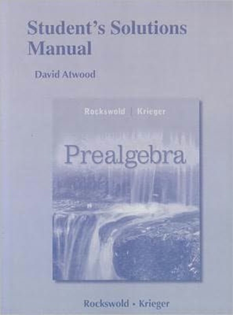 Students Solutions Manual for Prealgebra, Paperback / softback Book
