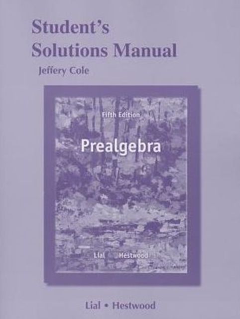 Student's Solutions Manual for Prealgebra, Paperback / softback Book