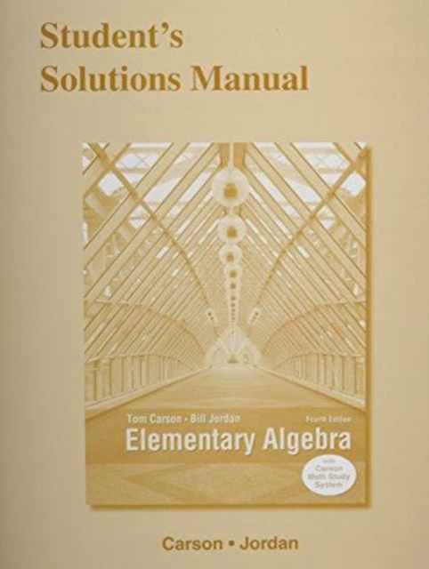 Student's Solutions Manual for Elementary Algebra, Paperback / softback Book