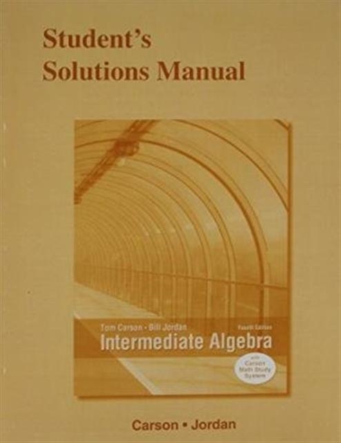 Student's Solutions Manual for Intermediate Algebra, Paperback / softback Book