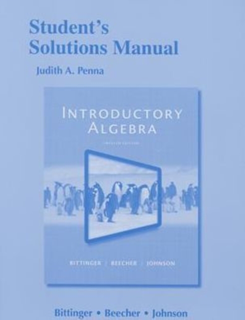 Student's Solutions Manual for Introductory Algebra, Paperback / softback Book