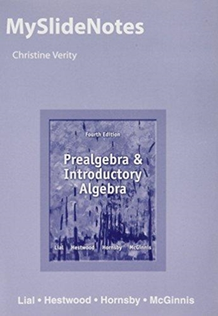 MySlideNotes for Prealgebra and Introductory Algebra, Paperback / softback Book