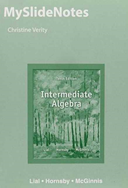 MySlideNotes for Intermediate Algebra, Paperback / softback Book