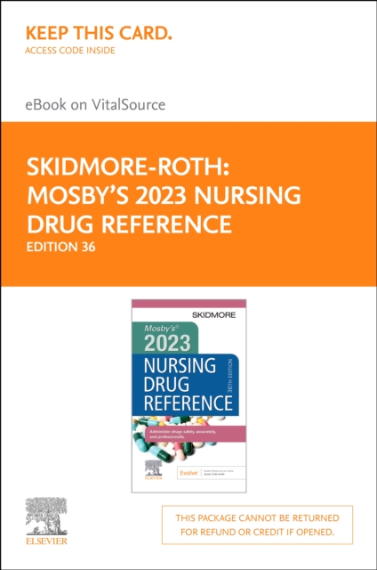 Mosby's 2023 Nursing Drug Reference - E-Book : Mosby's 2023 Nursing Drug Reference - E-Book, PDF eBook