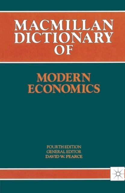 Dictionary Of Modern Economics, Paperback / softback Book