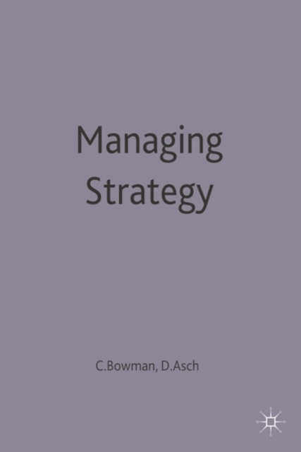 Managing Strategy, Paperback / softback Book