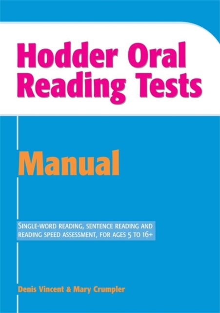 Hodder Oral Reading Tests: Manual, Paperback Book