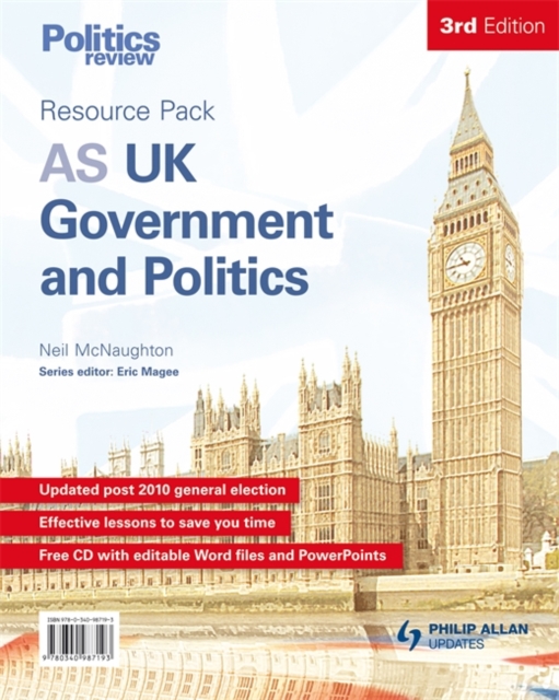 AS UK Government and Politics Teacher Resource Pack 3rd Edition (+CD), Spiral bound Book