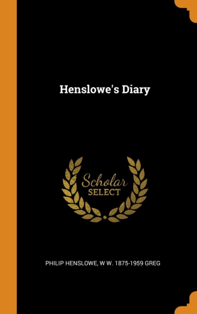 Henslowe's Diary, Hardback Book