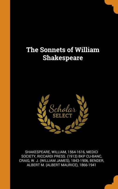The Sonnets of William Shakespeare, Hardback Book