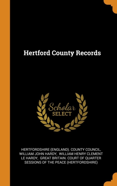 Hertford County Records, Hardback Book
