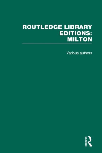Routledge Library Editions: Milton, Multiple-component retail product Book