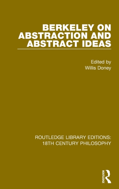 Berkeley on Abstraction and Abstract Ideas, Hardback Book