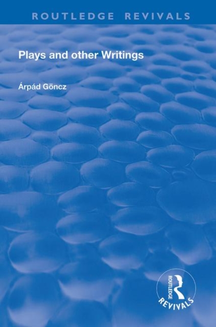 Plays and other Writings, Hardback Book