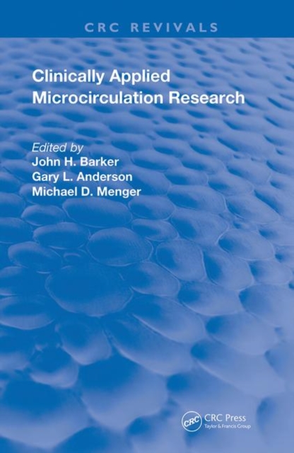 Clinically Applied Microcirculation Research, Hardback Book