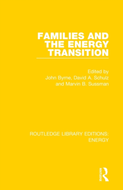 Families and the Energy Transition, Paperback / softback Book