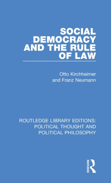 Social Democracy and the Rule of Law, Hardback Book