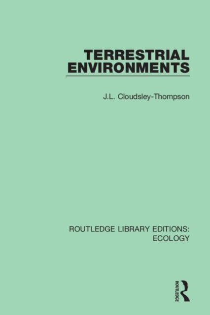 Terrestrial Environments, Hardback Book