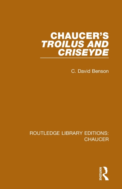 Chaucer's Troilus and Criseyde, Paperback / softback Book
