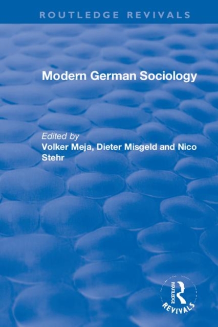 Modern German Sociology, Hardback Book