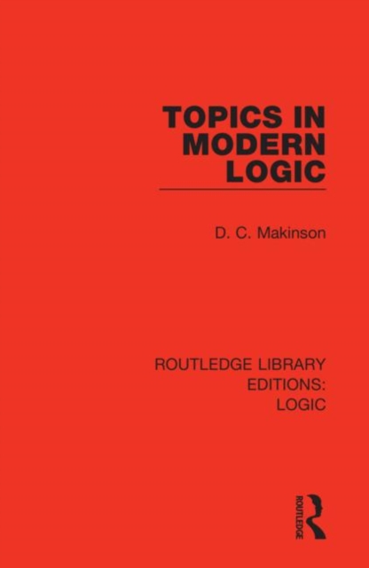 Topics in Modern Logic, Hardback Book