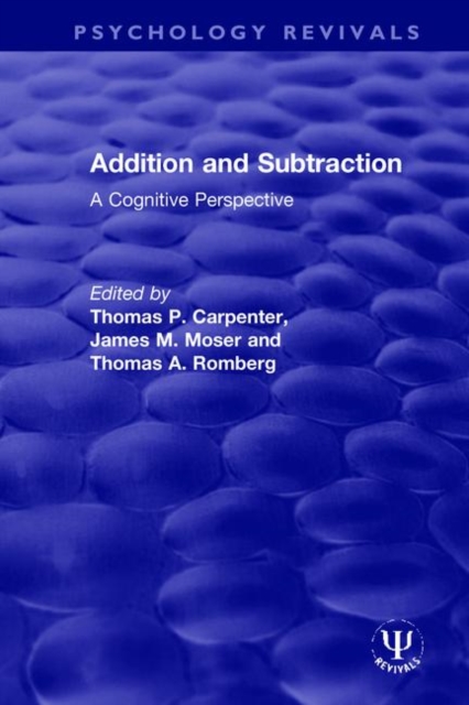 Addition and Subtraction : A Cognitive Perspective, Hardback Book