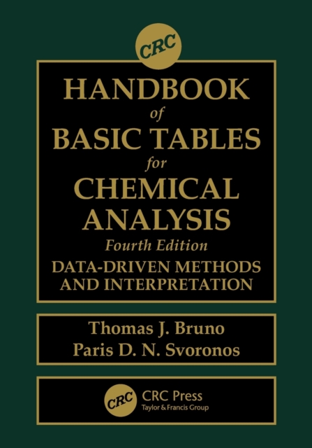 CRC Handbook of Basic Tables for Chemical Analysis : Data-Driven Methods and Interpretation, Paperback / softback Book