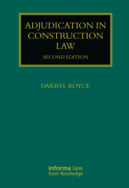 Adjudication in Construction Law, Hardback Book