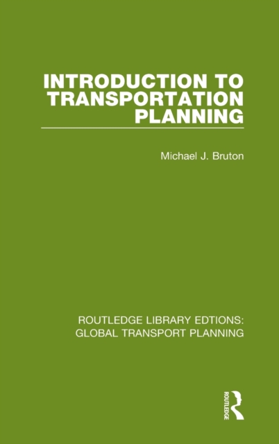 Introduction to Transportation Planning, Hardback Book