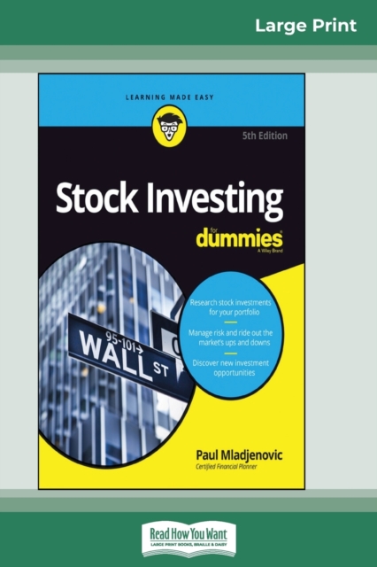 Stock Investing For Dummies, 5th Edition (16pt Large Print Edition), Paperback / softback Book