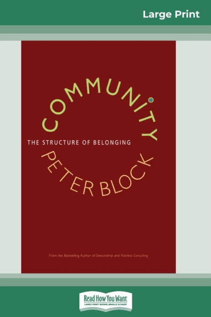 Community : The Structure of Belonging (16pt Large Print Edition), Paperback / softback Book