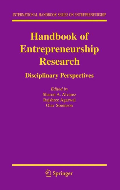 Handbook of Entrepreneurship Research : Disciplinary Perspectives, Hardback Book