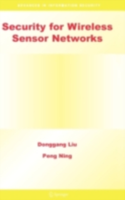 Security for Wireless Sensor Networks, PDF eBook