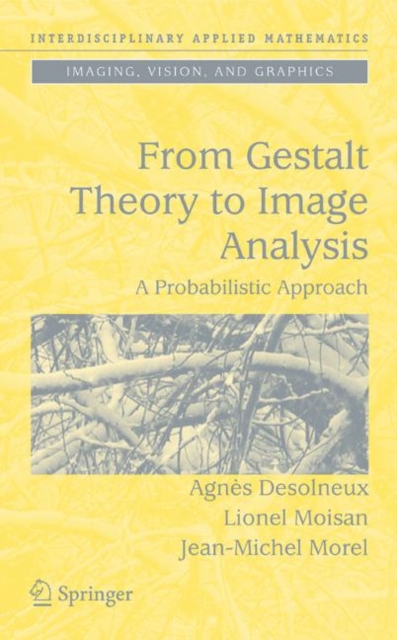 From Gestalt Theory to Image Analysis : A Probabilistic Approach, Hardback Book